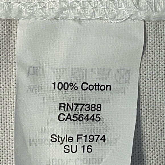 EUC J. CREW 100% Cotton White Button Front Short Sleeve Shift/Shirt Dress Size 6 - Picture 4 of 12